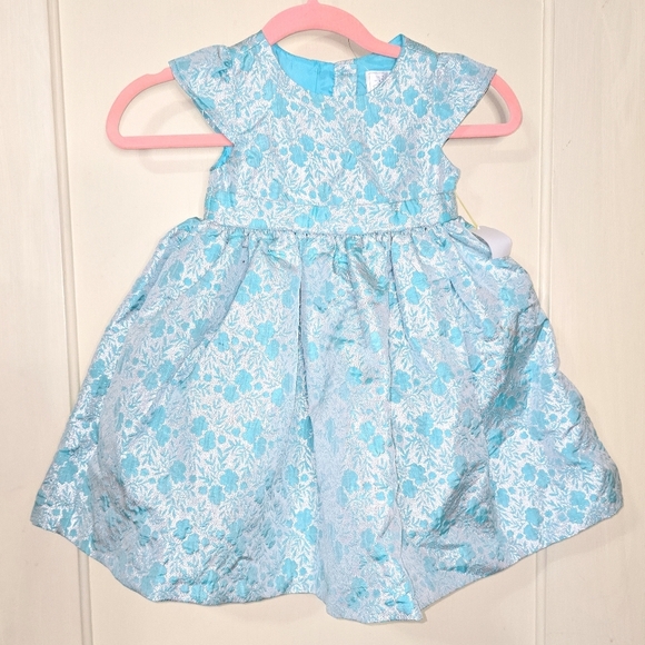 Dress Up By Gymboree Teal Dress with Silver Accents  Size 3T NWOT - Picture 10 of 12